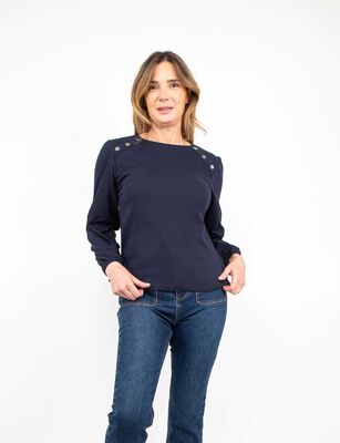 Imagen 1 del producto Polera Manga Larga Mujer Portman Club Azul, Crudo