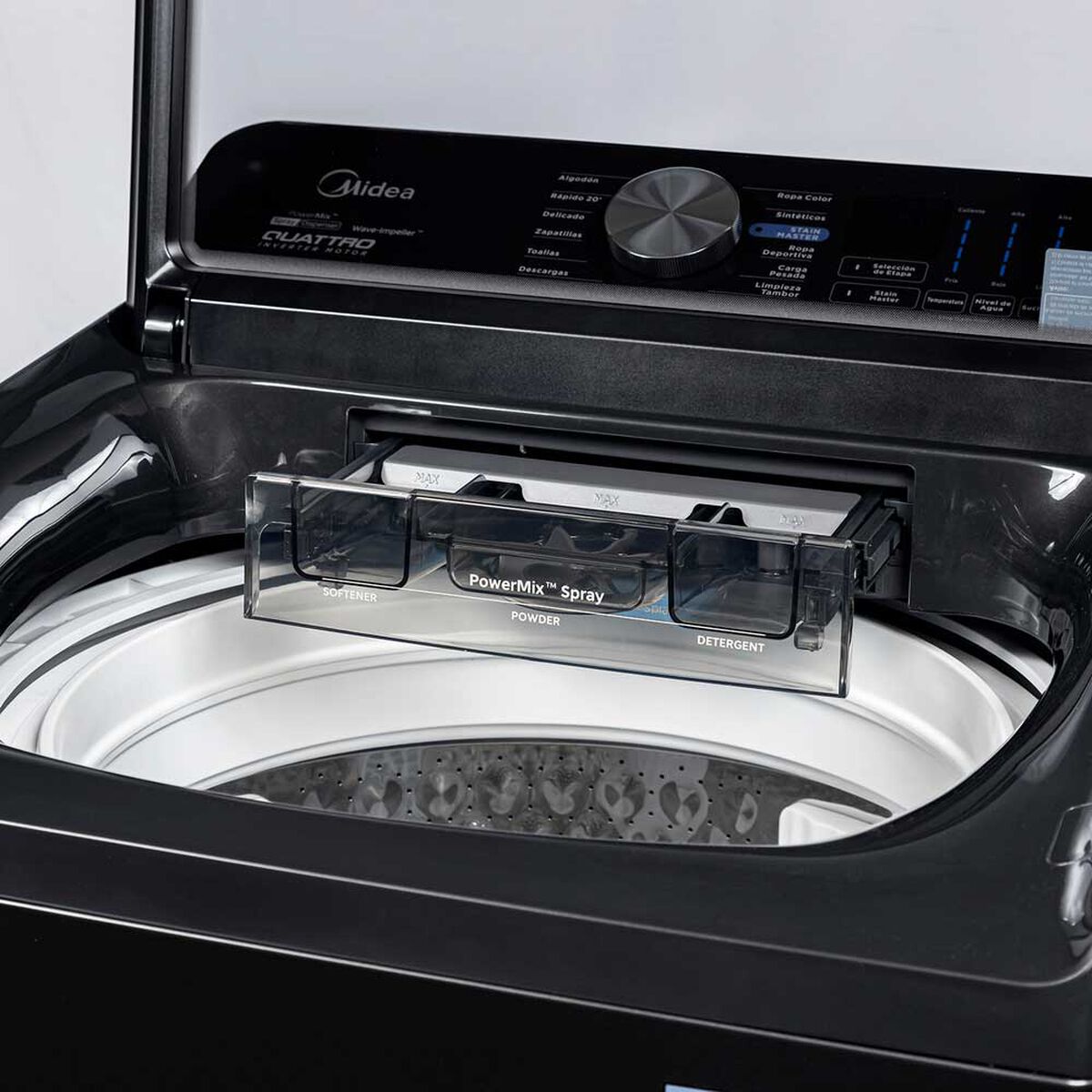 Lavadora Midea MA516W230/T-CL 23 kg Negra