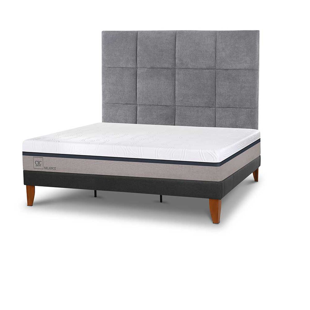 Cama Europea CIC S&uacute;per King Balance + Respaldo T&aacute;mesis