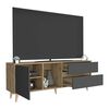 Rack TV TuHome Salem Hasta 65" Macadamia Plomo