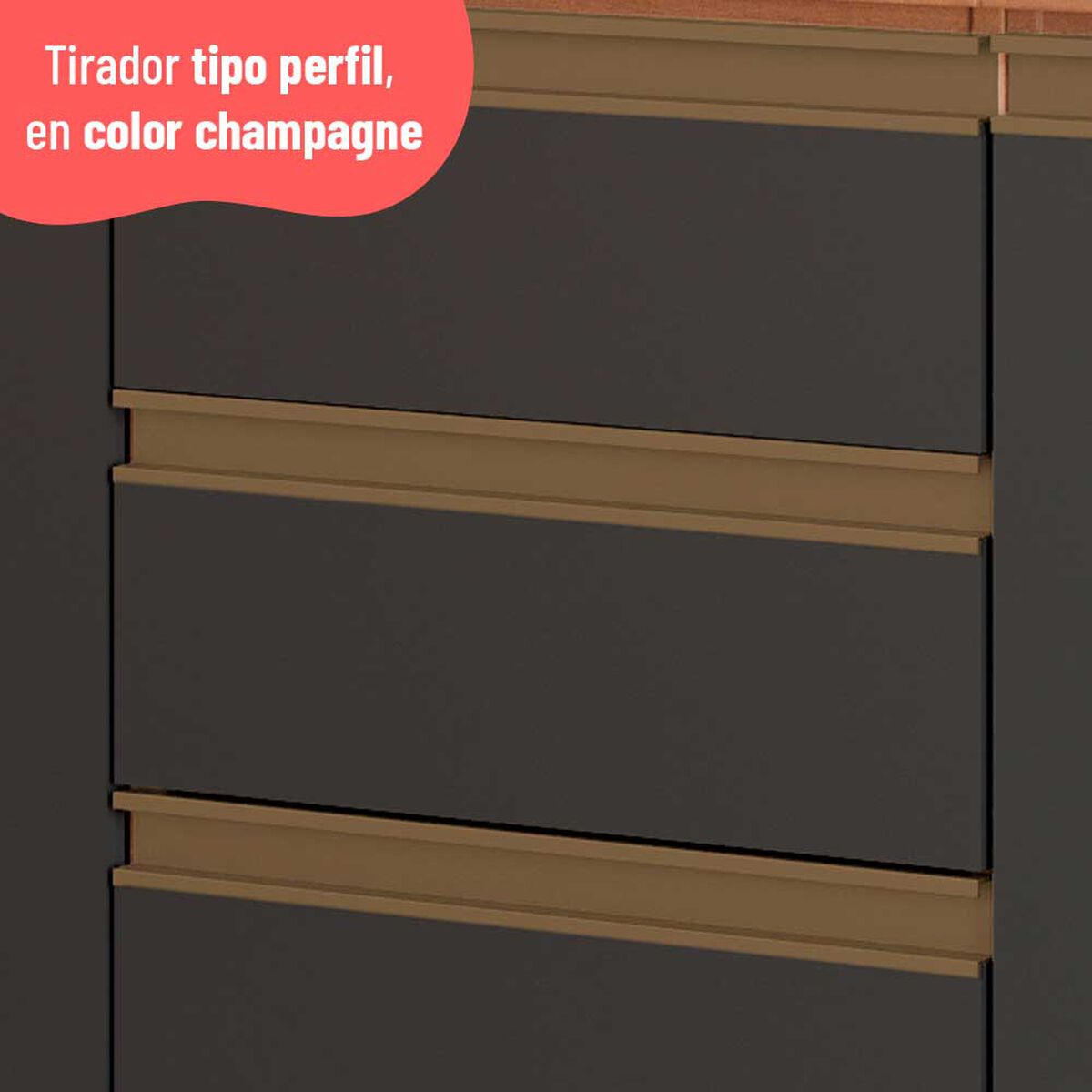 Mueble de Cocina Roca Macadamia Grafito
