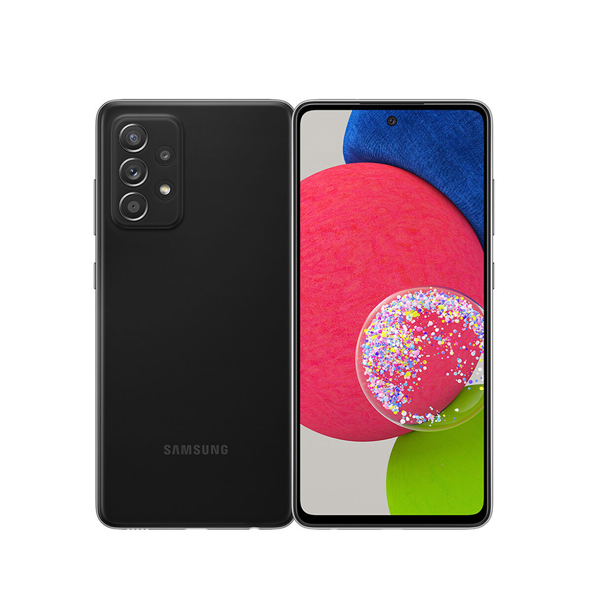 Combo Celular Samsung Galaxy A52s 5G 128GB 6,5" Awesome Black Liberado + Parlante Bluetooth JBL Flip 5 Azul