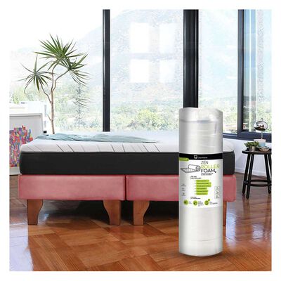 Cama Europea Latam Home 2 Plazas Zen Roller Palo Rosa
