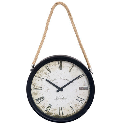 Reloj Metal De Pared Con Soga