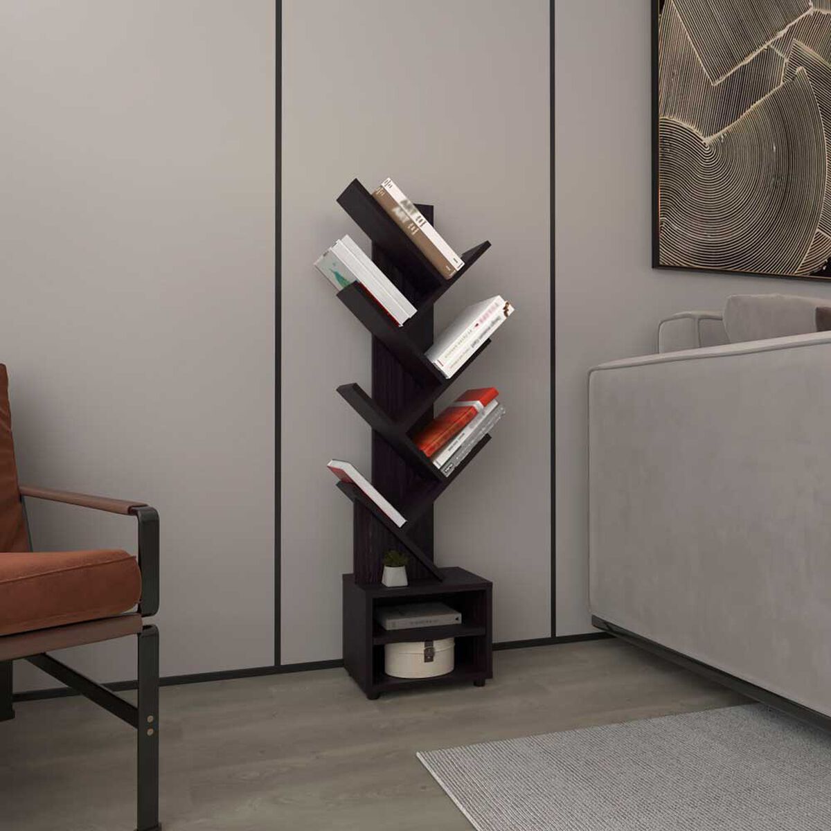 Librero Tuhome Kingstree Melamina Wengue&nbsp;