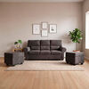 Sof&aacute; Muebles MPR Boston 3 Cuerpos + 2 Pouf Negro