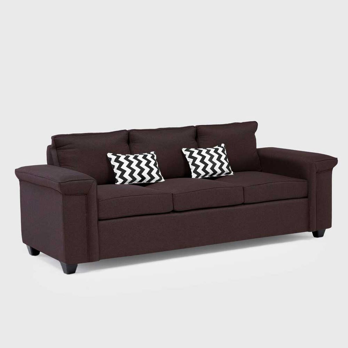 Juegos de Living Mons Sicilia Sof&aacute; 3 Cuerpos + Sof&aacute; 2 Cuerpos + Sill&oacute;n 1 Cuerpo Chocolate