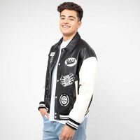 Chaqueta Ecocuero Hombre Icono Negro