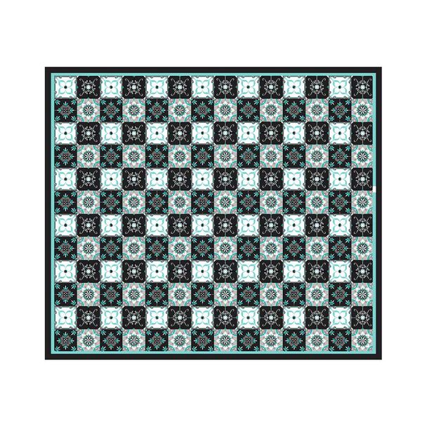 Alfombra Davanti Baldosa Clasica Azul 140 x160 Baldosa Clasica Azul