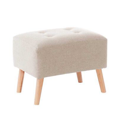 Pouf Latam Home Niza Lino Blanco