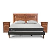 Cama Europea CIC King New Ortopedic + Respaldo Milán + 2 Veladores + Almohadas