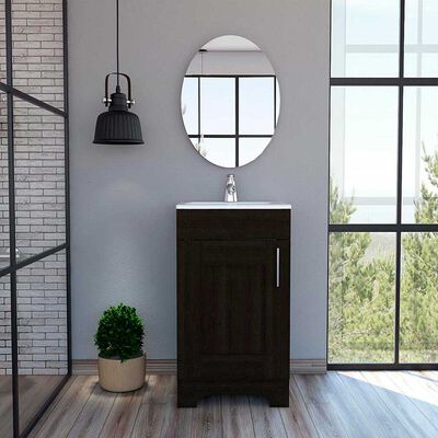 Combo Mueble Lavamanos Barcelona + Espejo Napoli TuHome