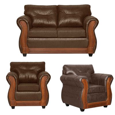 Imagen 1 del producto Juego de Living Black Factory Toronto 4 Cuerpos Café