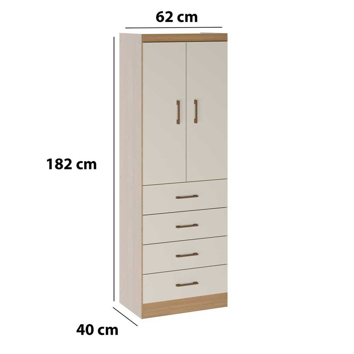 Closet Exit 2 Puertas 4 Cajones Champagne