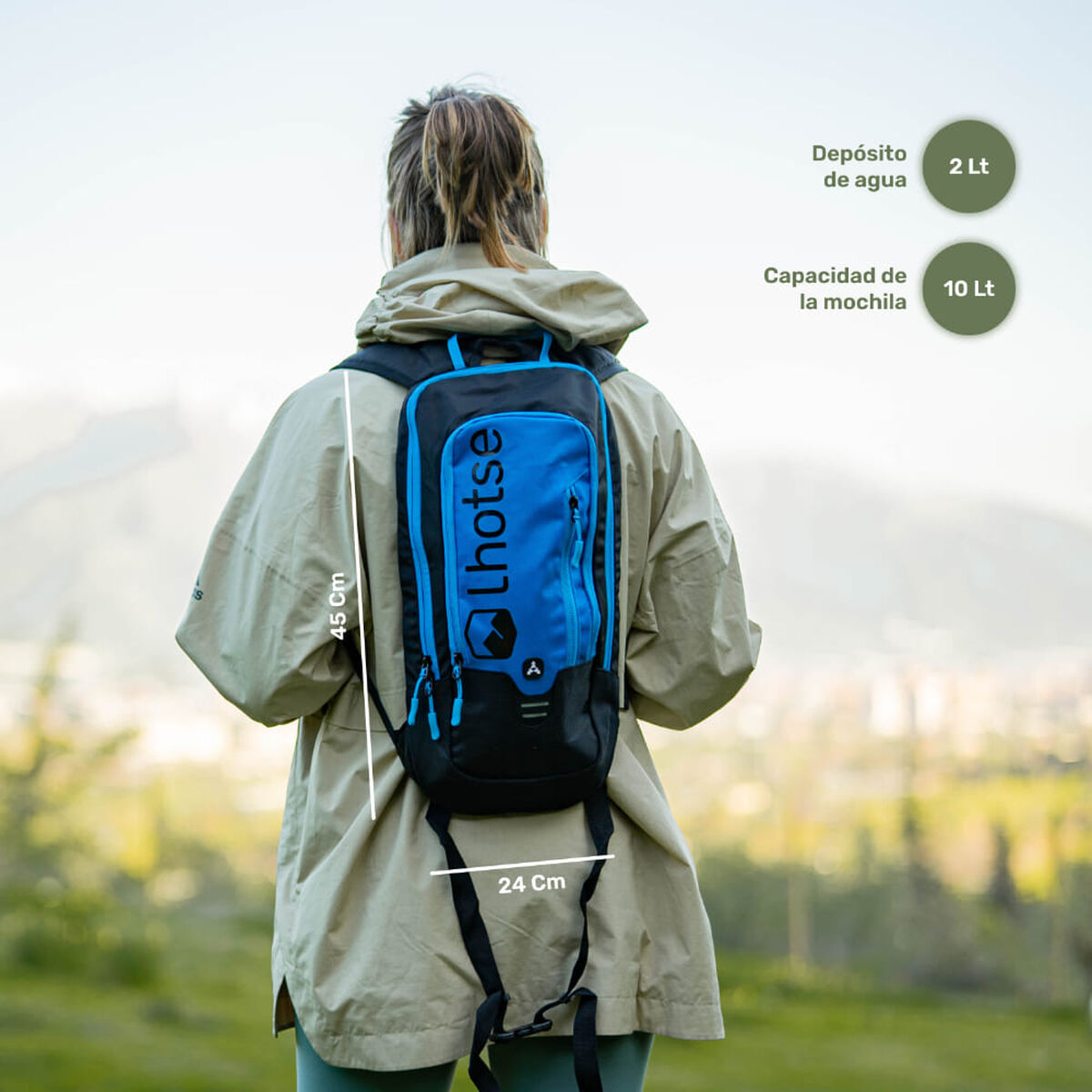 Mochila Outdoor Unisex + Bolsa de Agua Lhotse