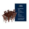 Juego de Comedor Muebles Hema Sevilla 6 Sillas Nogal