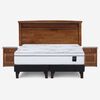 Cama Europea Rosen Base Dividida King Art 4 + Respaldo + 2 Veladores Veneto