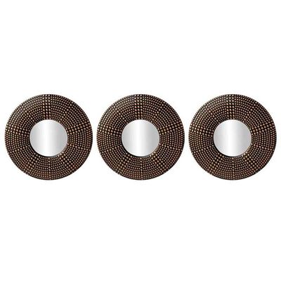 Imagen 1 del producto Set 3 Espejos Plástico Vgo para Colgar Circular 25 cm Dorado