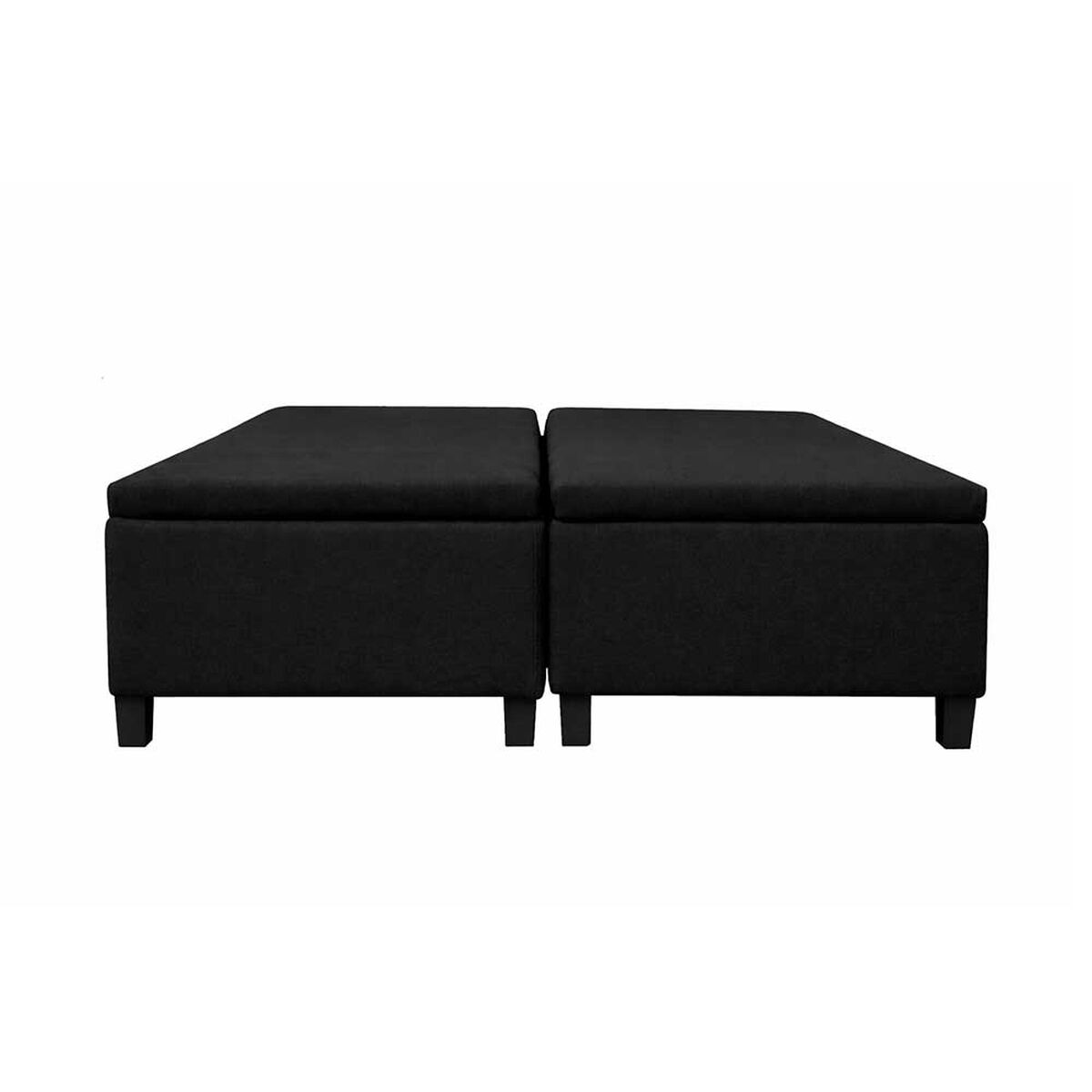 Base de Cama Ba&uacute;l Almore 2 Plazas Base Dividida Negro