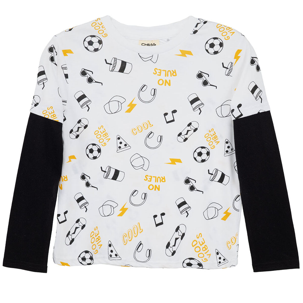 Polera Manga Larga Niño Chess