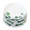 Set Platos Base Doral Flor 4 Piezas Verde