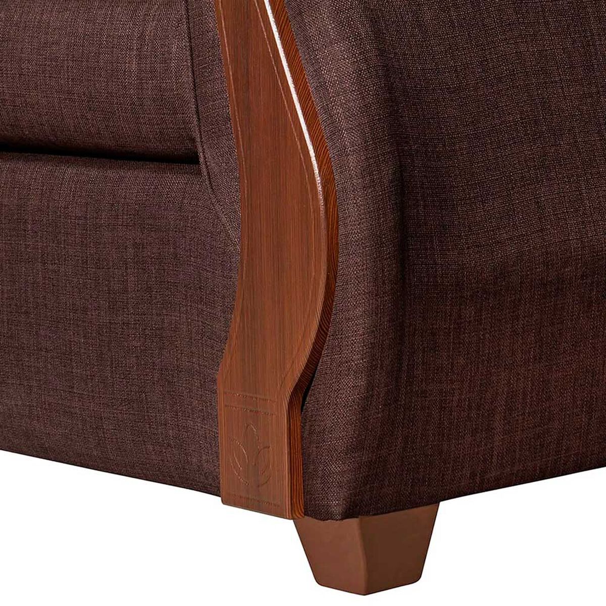Juego de Living Ruzam Mobel Begoña Sofá 3 Cuerpos + Dos Sillones 1 Cuerpo Lino Café