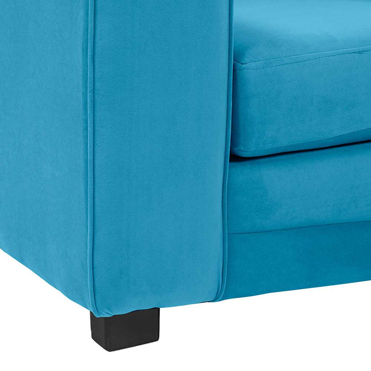 Sof&aacute; Seccional Derecho Living Factory Roma 3 Cuerpos Azul Piedra