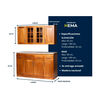 Mueble de Cocina Muebles Hema Berl&iacute;n 8 Puertas 4 Cajones Nogal