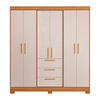 Closet Home Mobili Mara 6 Puertas 3 Cajones Beige