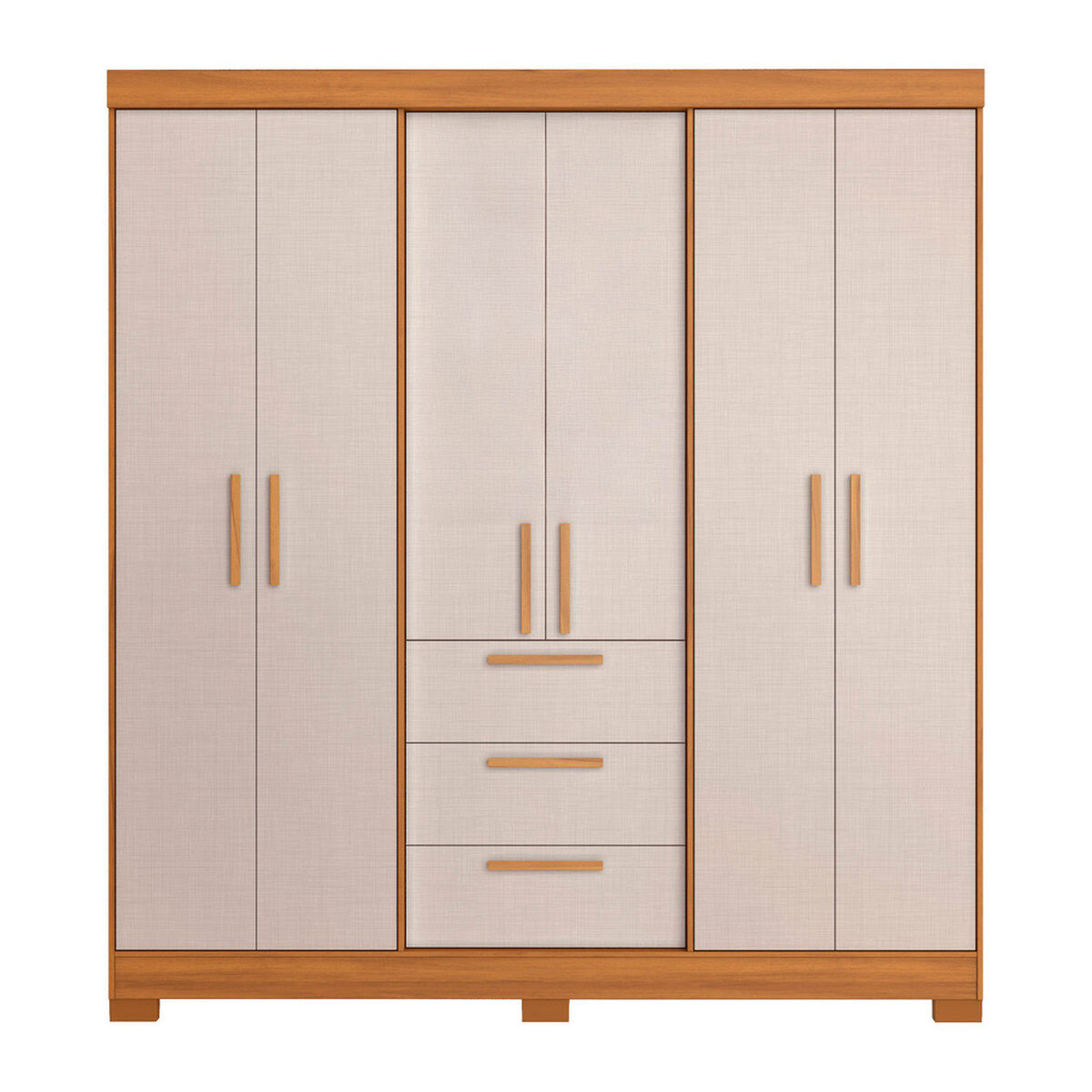 Closet Home Mobili Mara 6 Puertas 3 Cajones Beige