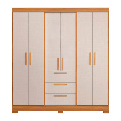 Closet Home Mobili Mara 6 Puertas 3 Cajones Beige