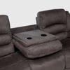 Juego de Living Reclinable Daniels Sof&aacute; 3 Cuerpos + 2 Bergers Martell Gris