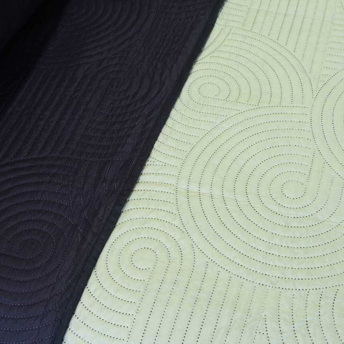 Quilt Doral King Negro Verde Origins