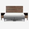 Cama Europea Rosen Base Dividida 2 Plazas Pratta + Respaldo + 2 Veladores Sicilia