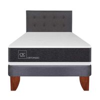 Cama Europea CIC 1,5 Plazas Ortopedic + Respaldo Eufrates