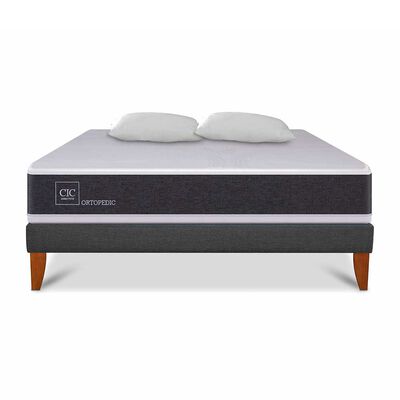 Cama Europea CIC King New Ortopedic + Almohadas