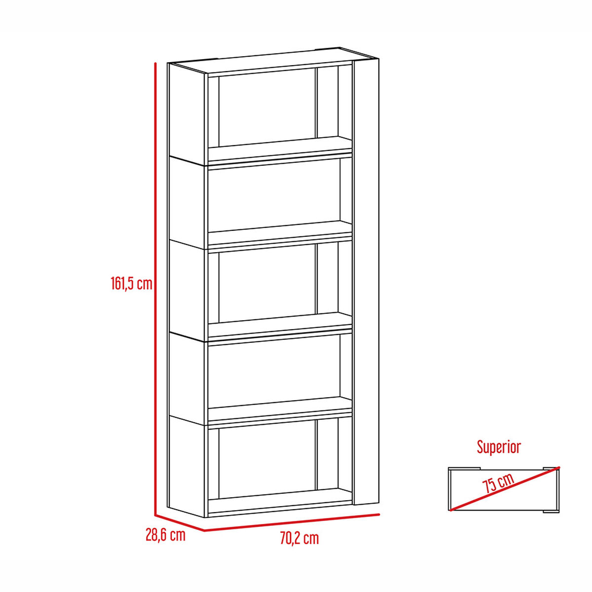 Combo Rack Extensible TV Hasta 40" + Biblioteca Cubo TuHome Beijing