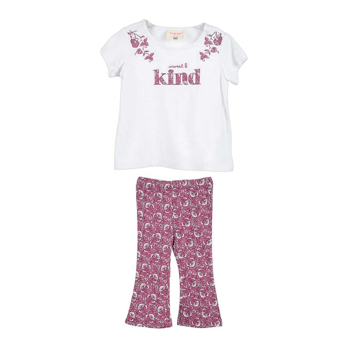 Conjunto Polera+Calzas Flare Beb&eacute; Chess Baby
