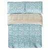 Plumón Estampado Casa Linda 2 Plaza Print Bella Turquesa Beige