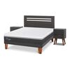 Cama Europea CIC 2 Plazas Ortopedic Advance + Respaldo + 2 Veladores Munich