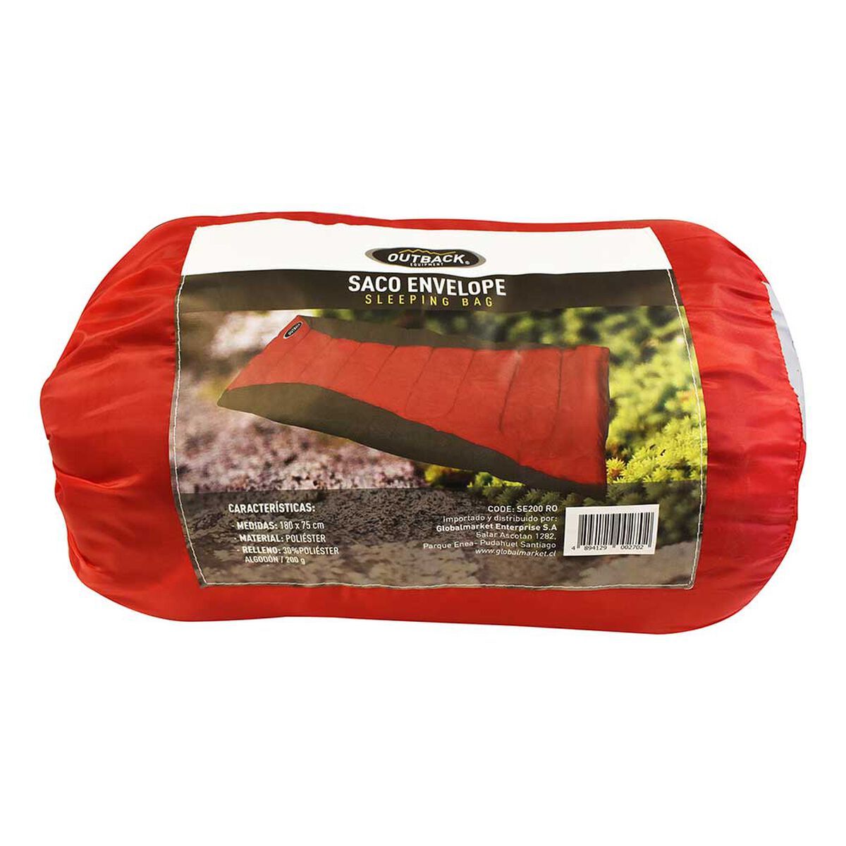Saco De Dormir Outback Envelope Rojo
