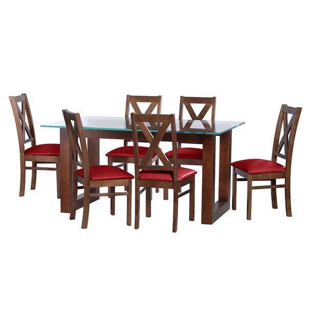 Juego de Comedor Latam Home Pamplona Murcia 6 Sillas Velvet Pistacho
