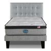 Cama Europea Simmons 1,5 Plazas Dreamer Plazasus Box + Respaldo Urban Plazasata
