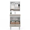 Combo Baño Vanitorio + Espejos Home Mobili City Beige
