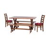 Juego de Comedor Latam Home Sevilla Burgos 2 Sillas + 2 Bancas Velvet Burdeo