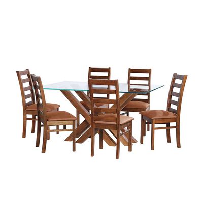 Juego de Comedor Latam Home Merida 6 Sillas Tabaco