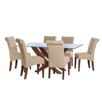 Imagen 1 del producto Juego de Comedor Latam Home Alicante 6 Sillas Beige