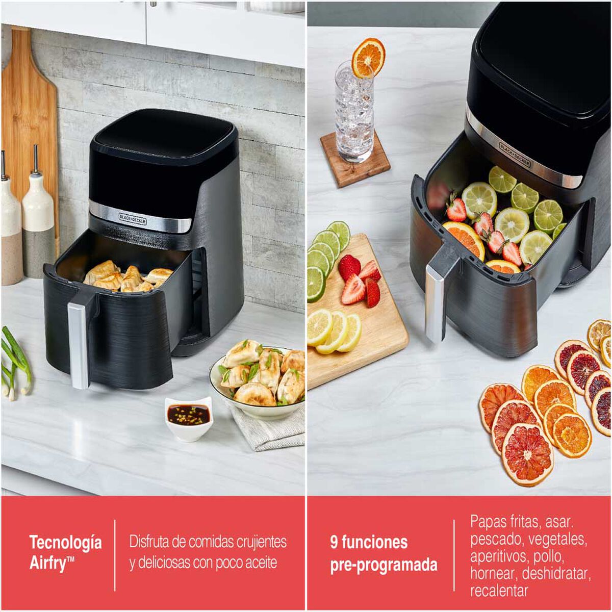 Freidora de Aire Black & Decker AFBD62-1BDCL 5,5 lts.