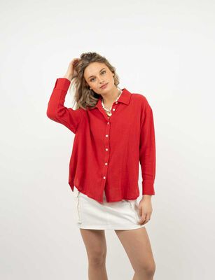 Imagen 1 del producto Blusa Manga larga Mujer Icono Rojo