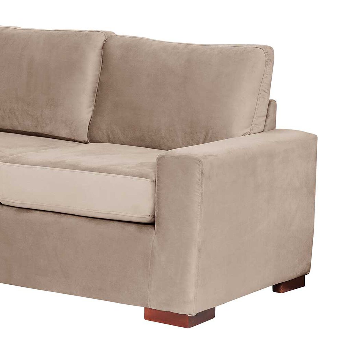 Sof&aacute; Seccional Izquierdo Latam Home Livorno 3 Cuerpos Beige